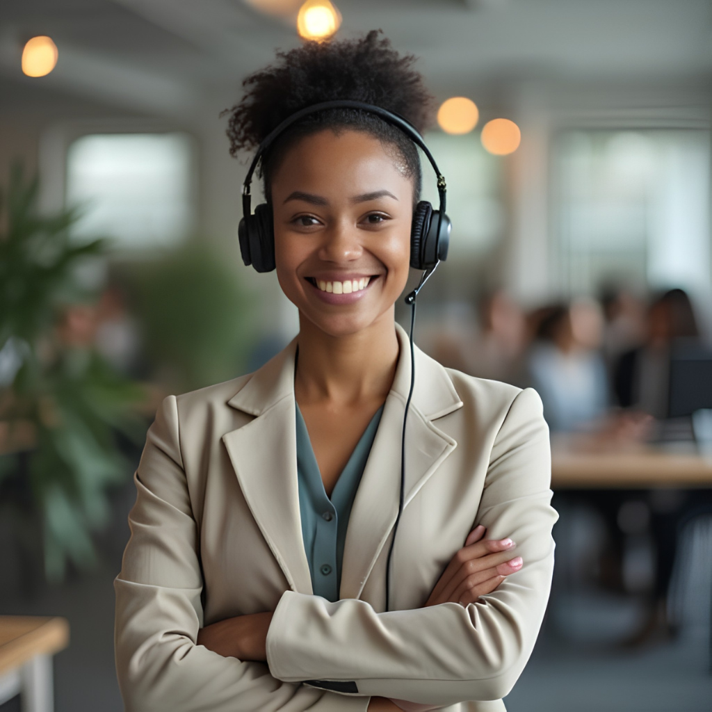 Smiling South African Virtual Receptionist